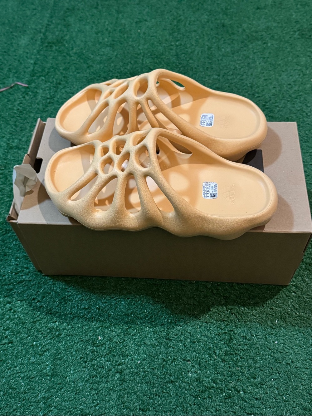 adidas Tan Foam Slide Sandals Only worn to try on.